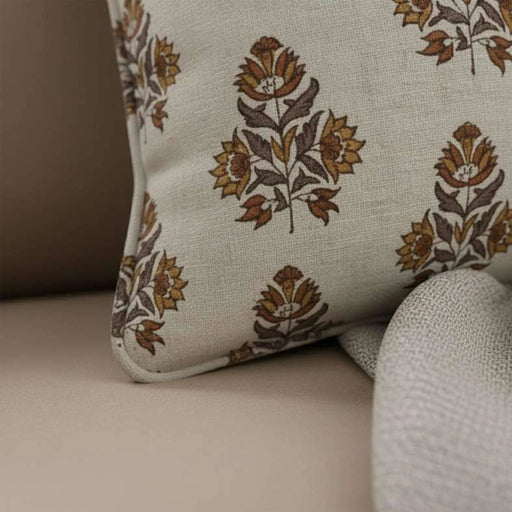 Heritage Magnolia Down Alternative Filled Cushion 50X50Cm - Rust Pan Home