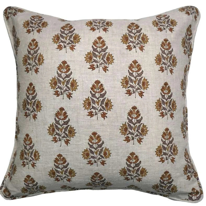 Heritage Magnolia Down Alternative Filled Cushion 50X50Cm - Rust Pan Home