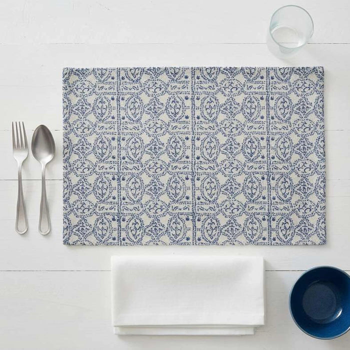 Heritage Orienta 4 Piece Placemat Set 33X45Cm - Indigo Pan Home