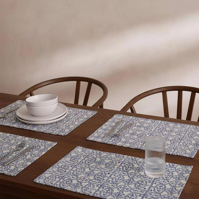 Heritage Orienta 4 Piece Placemat Set 33X45Cm - Indigo Pan Home