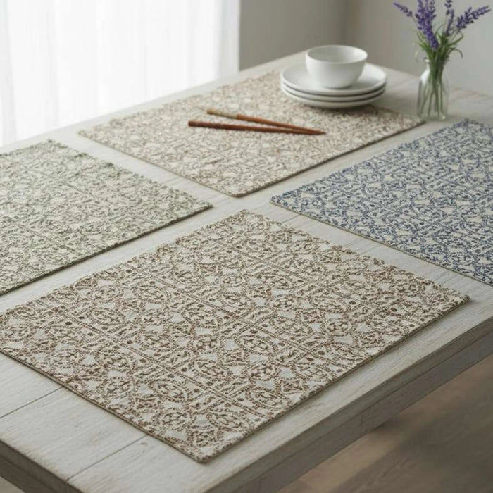 Heritage Orienta 4 Piece Placemat Set 33X45Cm - Indigo Pan Home
