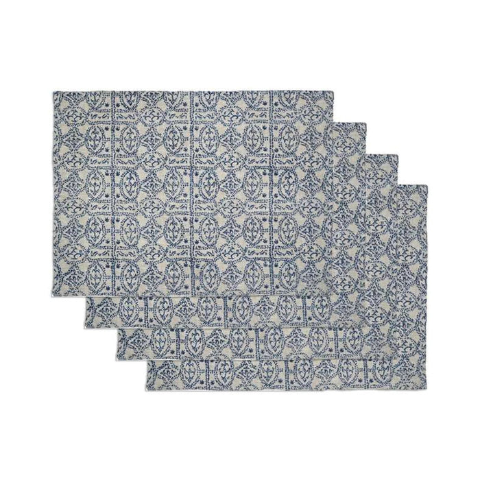 Heritage Orienta 4 Piece Placemat Set 33X45Cm - Indigo Pan Home