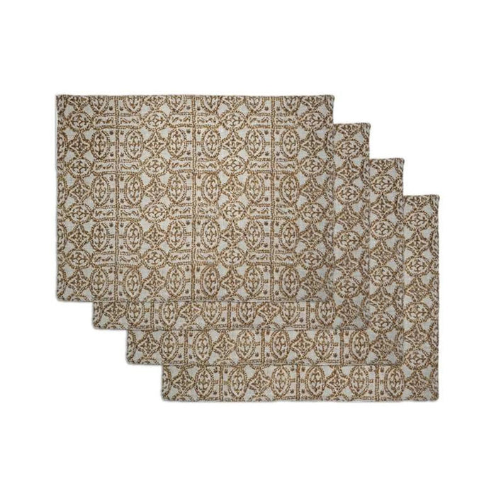 Heritage Orienta 4 Piece Placemat Set 33X45Cm - Rust Pan Home