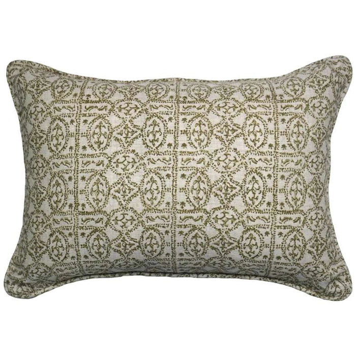 Heritage Orienta Down Alternative Filled Cushion 35X50Cm - Olive Pan Home