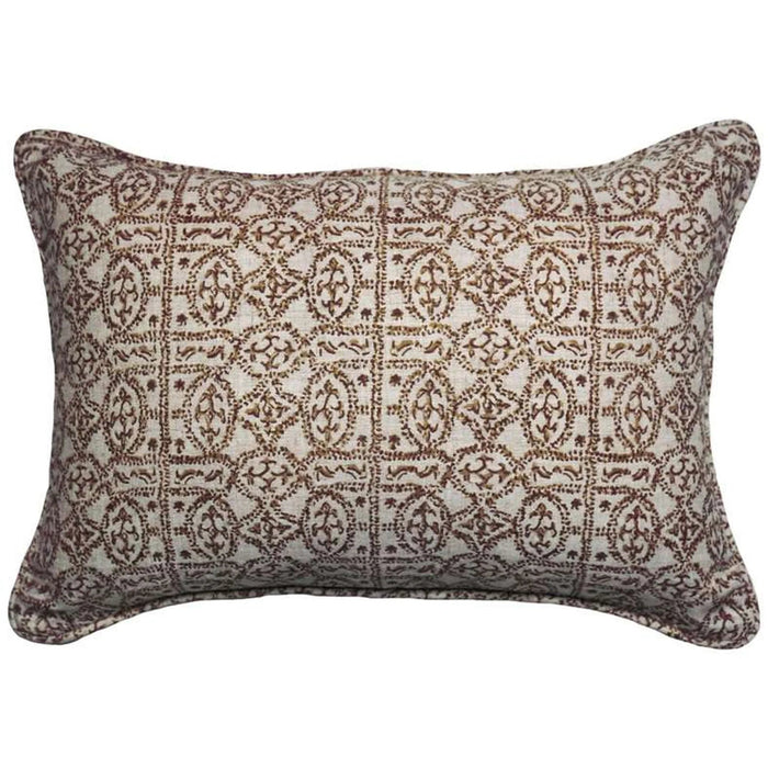 Heritage Orienta Down Alternative Filled Cushion 35X50Cm - Rust Pan Home