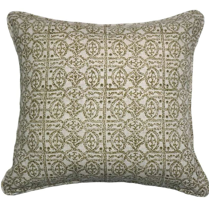 Heritage Orienta Down Alternative Filled Cushion 50X50Cm - Olive Pan Home