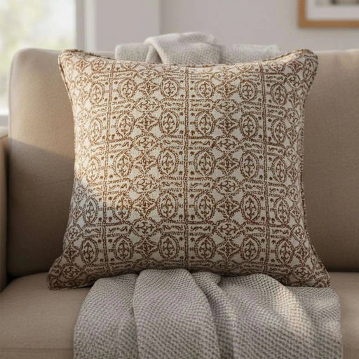 Heritage Orienta Down Alternative Filled Cushion 50X50Cm - Rust Pan Home