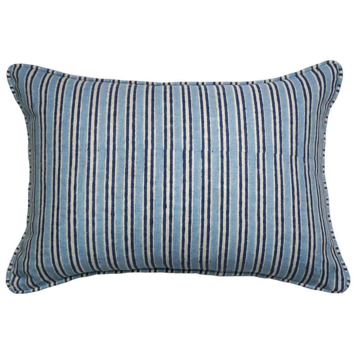 Heritage Stripe Down Alternative Filled Cushion 35X50Cm - Indigo Pan Home