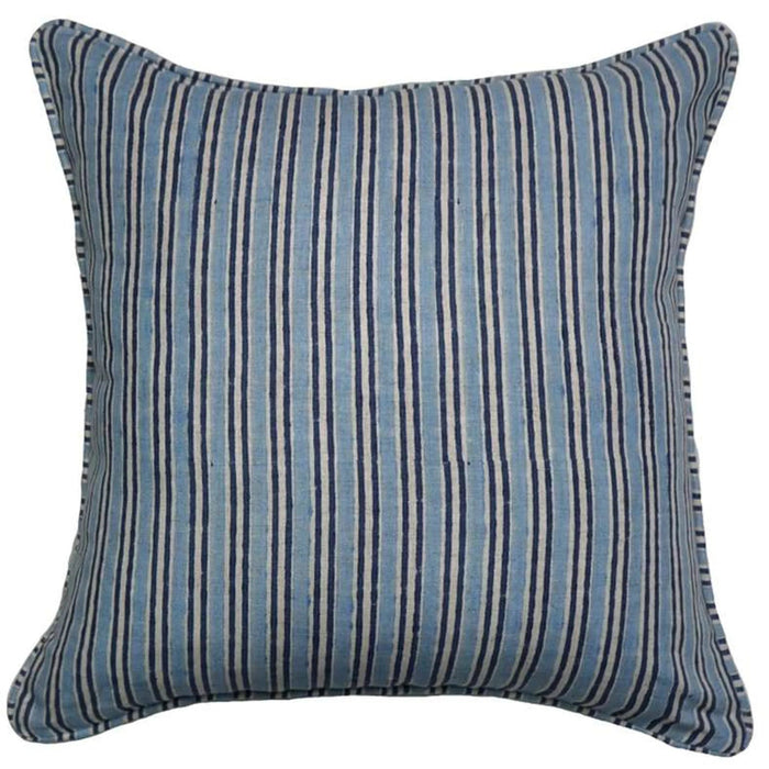 Heritage Stripe Down Alternative Filled Cushion 50X50Cm - Indigo Pan Home