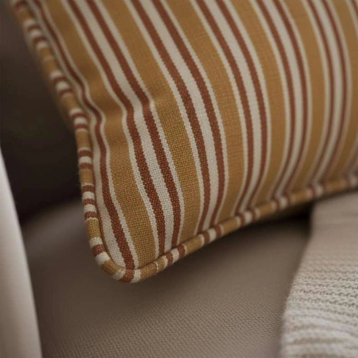Heritage Stripe Down Alternative Filled Cushion 50X50Cm - Rust Pan Home