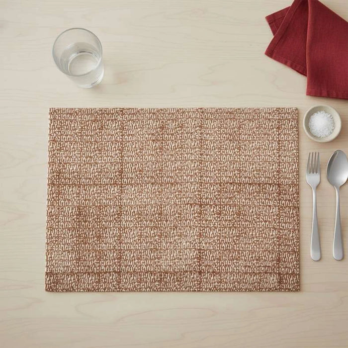 Heritage  Textured 4 Piece Placemat Set 33X45Cm - Rust