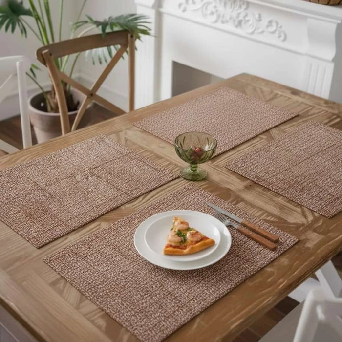 Heritage  Textured 4 Piece Placemat Set 33X45Cm - Rust
