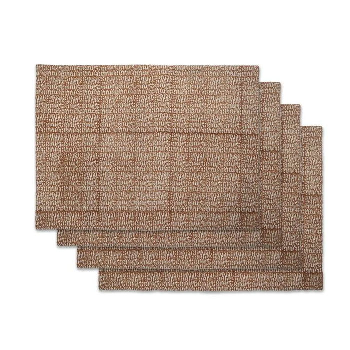 Heritage  Textured 4 Piece Placemat Set 33X45Cm - Rust