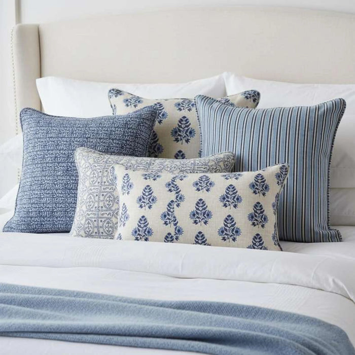 Heritage Textured Down Alternative Filled Cushion 35X50Cm - Indigo