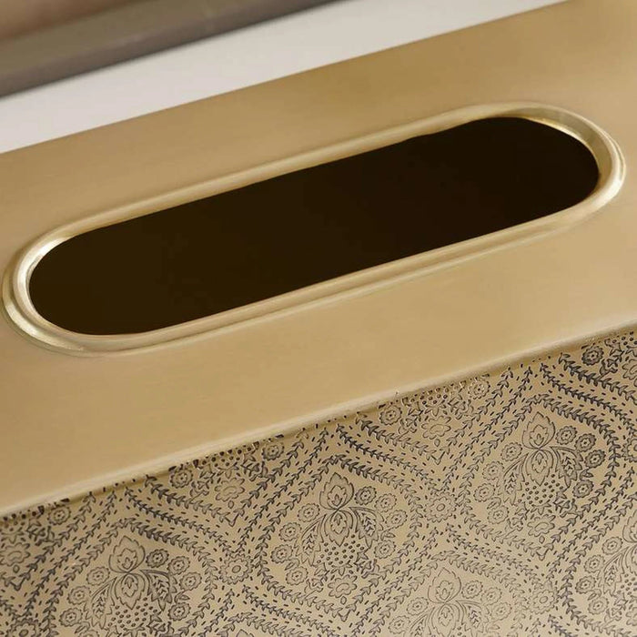 Heritage Tissue Box 25X13X10Cm- Gold Pan Home