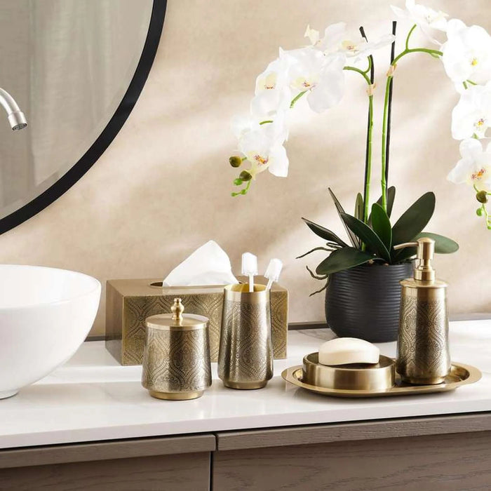 Heritage Tissue Box 25X13X10Cm- Gold Pan Home