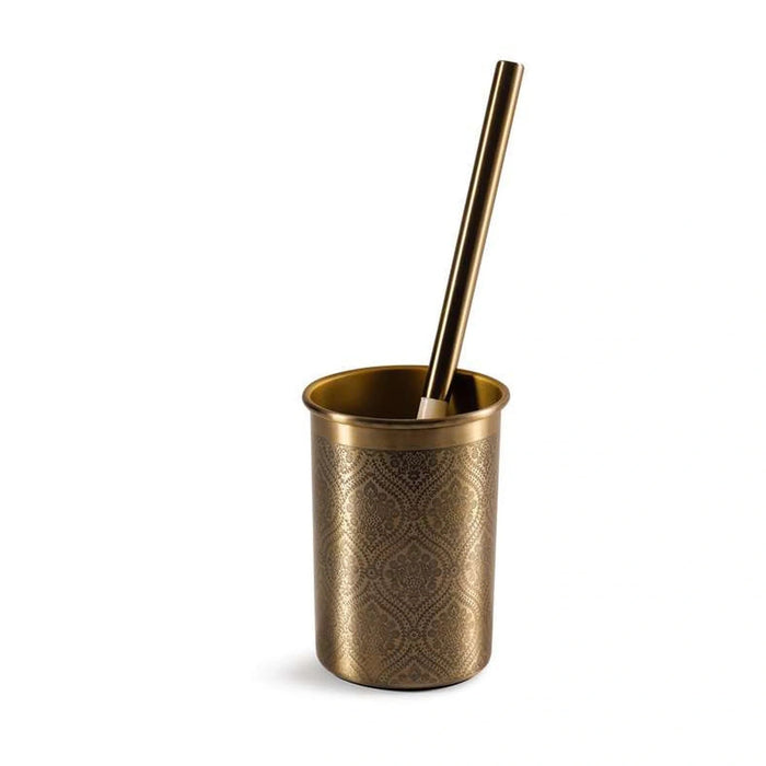 Heritage Toilet Brush Holder 10.5X10.5X36.5 - Gold Pan Home