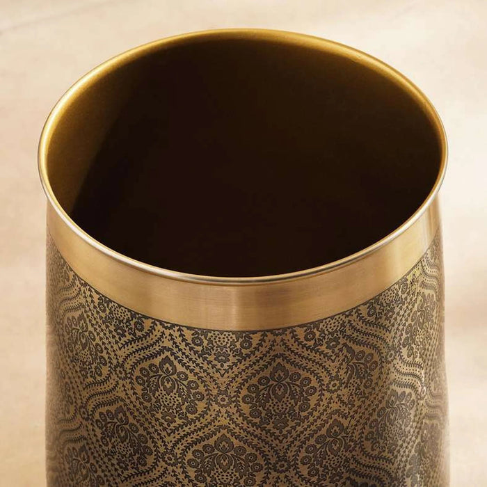 Heritage Waste Bin 19.5X19.5X24.5Cm - Gold Pan Home