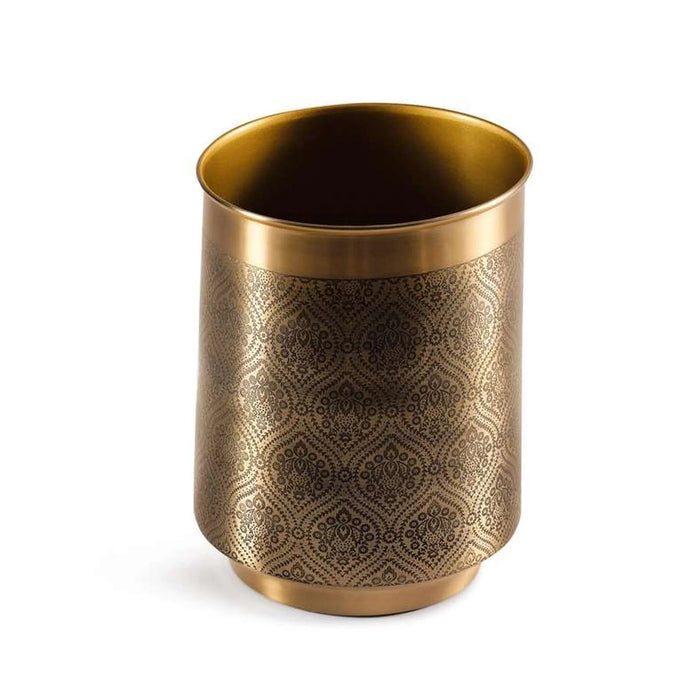 Heritage Waste Bin 19.5X19.5X24.5Cm - Gold Pan Home