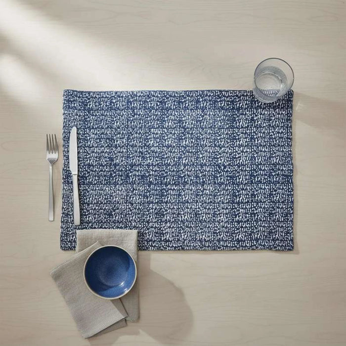 Heritagetextured  4 Piece  Placemat Set 33X45Cm - Indigo