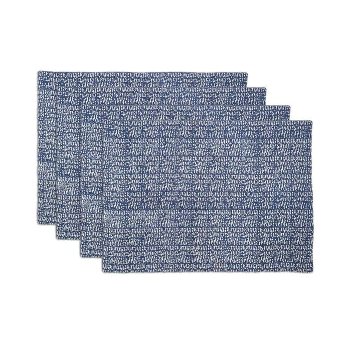 Heritagetextured  4 Piece  Placemat Set 33X45Cm - Indigo