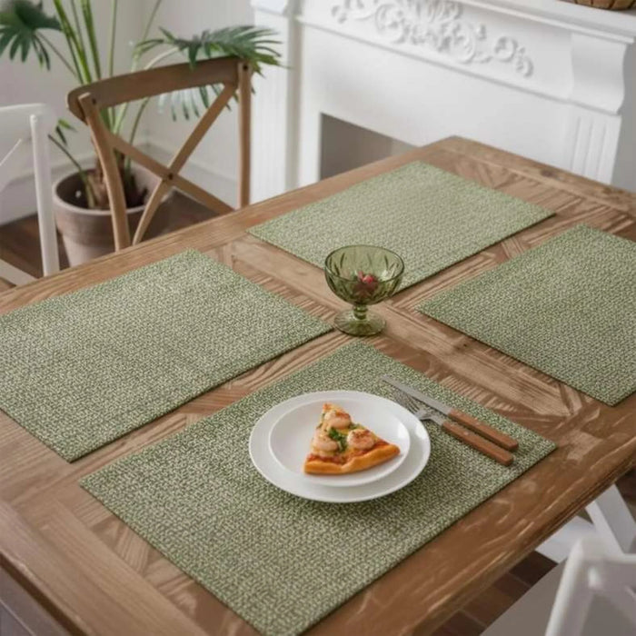 Heritagetextured  4 Piece  Placemat Set 33X45Cm - Olive