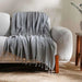 Herringbone Stripe Woven Throw 130X170 Cm- Grey Pan Home