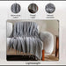 Herringbone Stripe Woven Throw 130X170 Cm- Grey Pan Home