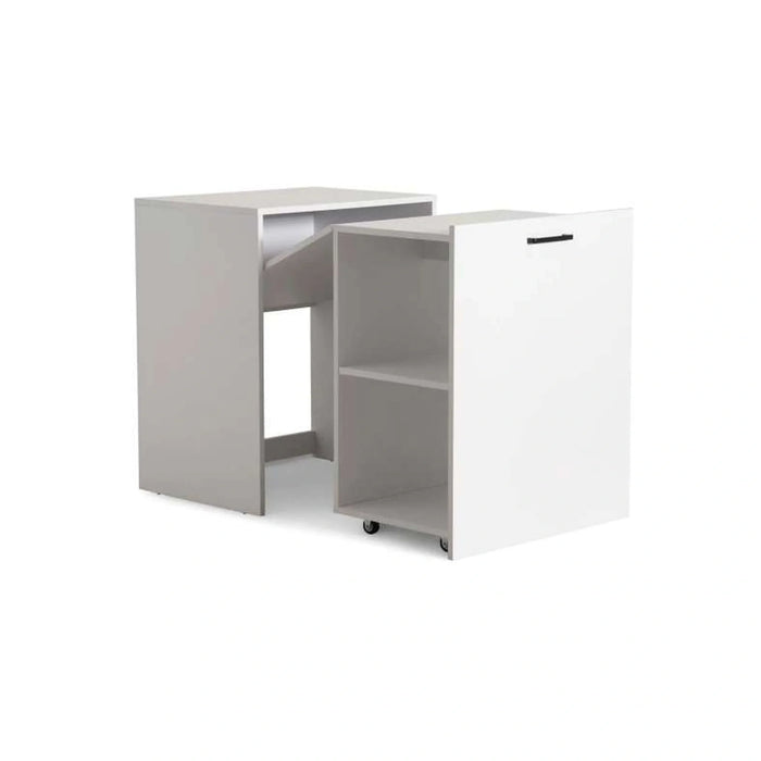 Hesta Writing Desk With Shelf - White