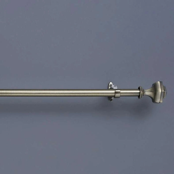 Hexagon 19/16Mm Single Curtain Rod Extendable 70X122Cm-Antique Brass