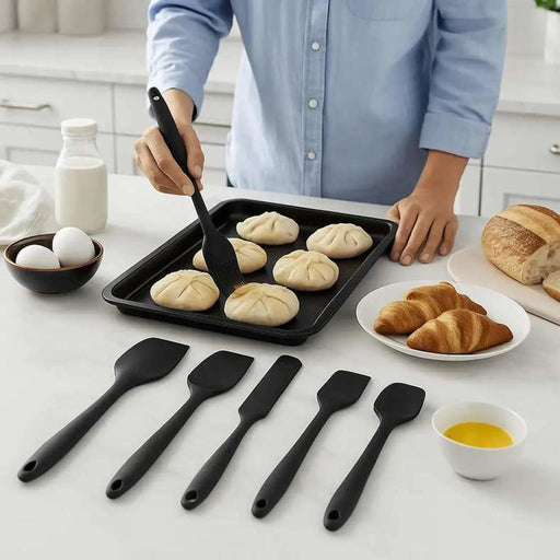 Hezin 6-Piece Kitchen Utensils Set -Black Pan Home