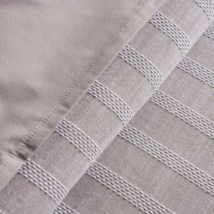 High Street Woven 3-Piece King Duvet Cover Set 230X220Cmc- Grey