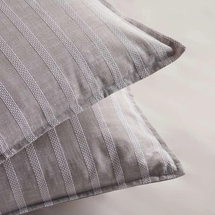 High Street Woven 3-Piece King Duvet Cover Set 230X220Cmc- Grey
