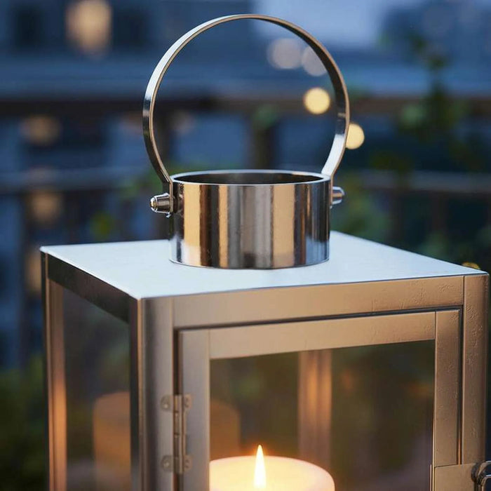 Hillary Modern Metal Lantern 10X10X15.5Cm - Sliver