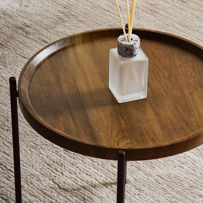 Hilton Metal Decor Stand With Tray - Brown