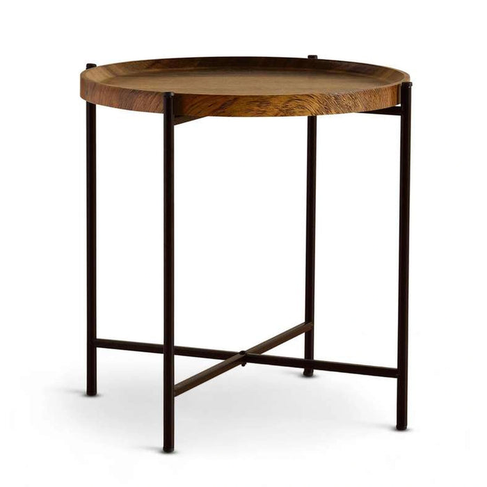 Hilton Metal Decor Stand With Tray - Brown