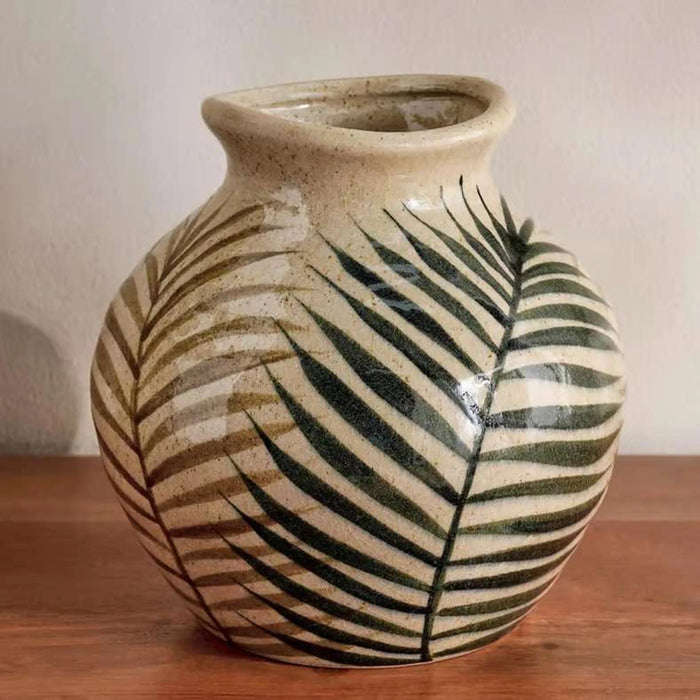 Himari Stoneware Decor Vase 28X28X28.5Cm - Beige