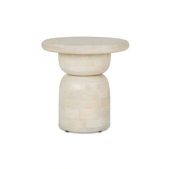 Hines End Table Wood - White Pan Home