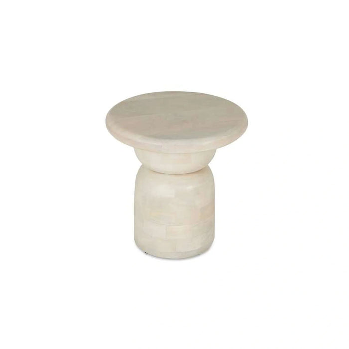 Hines End Table Wood - White Pan Home