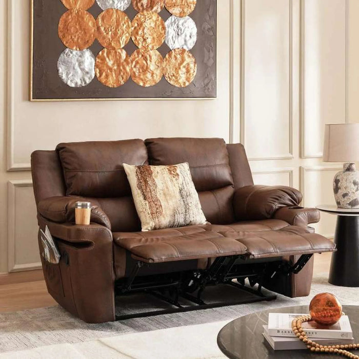 Hireem 2 Seater Recliner Sofa- Brown