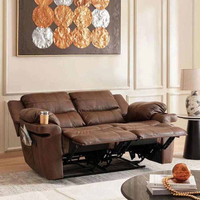 Hireem 2 Seater Recliner Sofa- Brown