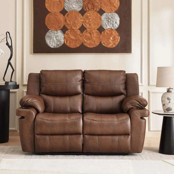 Hireem 2 Seater Recliner Sofa- Brown