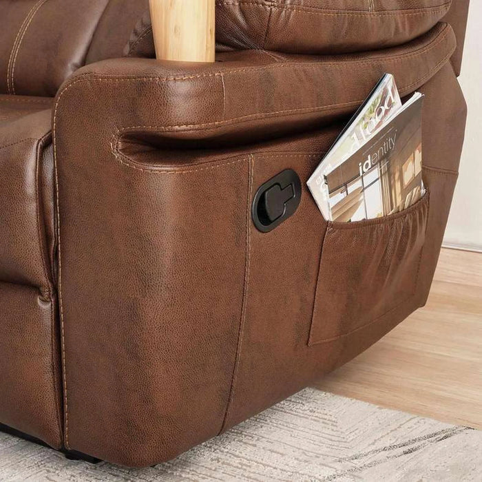 Hireem 2 Seater Recliner Sofa- Brown