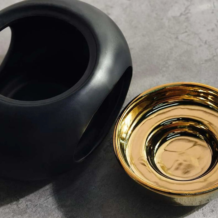 Hirsh Ceramic Oil Burner 14.5X11X9Cm - Black