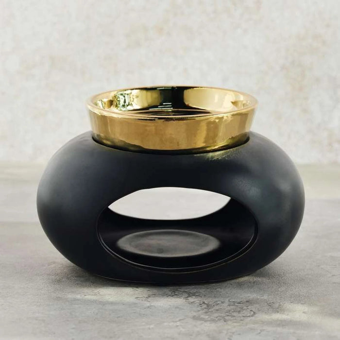 Hirsh Ceramic Oil Burner 14.5X11X9Cm - Black