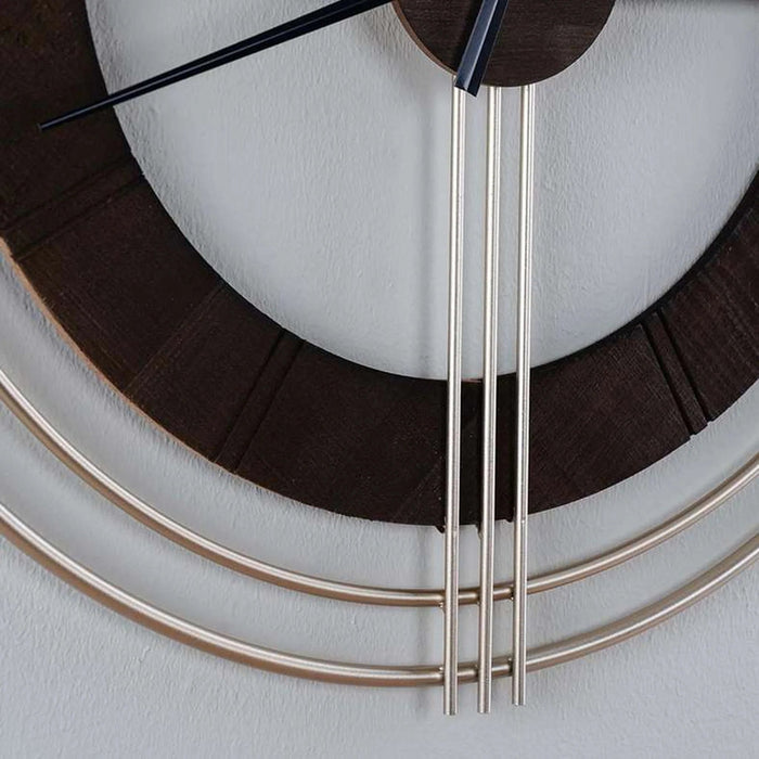 Hitch Wall Clock Dia 70Cm - Gold Pan Home