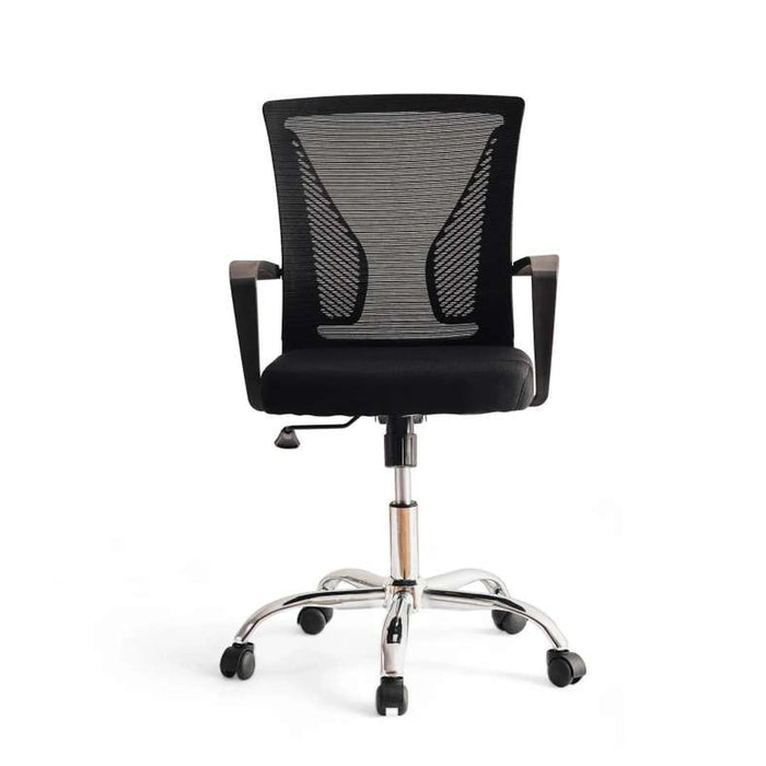 Hobbs Office Medium Back Chair Mesh Fabric - Black Pan Home