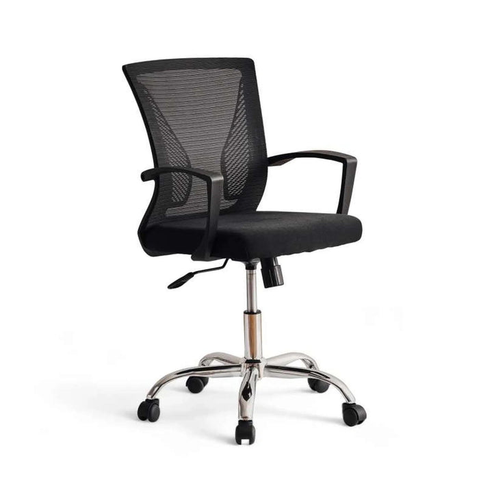 Hobbs Office Medium Back Chair Mesh Fabric - Black Pan Home