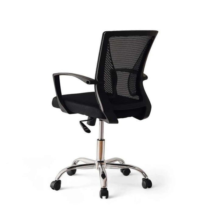 Hobbs Office Medium Back Chair Mesh Fabric - Black Pan Home