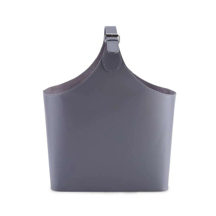 Hobo Faux Leather Storage Basket 35X20X38Cm - Grey Pan Home